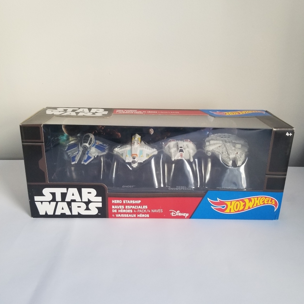 Star Wars Hot Wheels Hero Starship 4 Pack Starships New